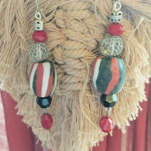 Handmade African beads earrings
